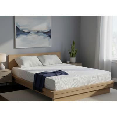 Colchon King Size Tech Memory Foam En Caja 25 Cm De Grueso Azul Claro