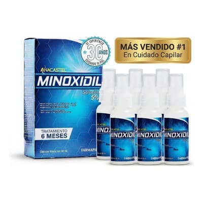 Minoxidil 5% Anacastel 2 Meses Pack Solución Tratamiento Cabello Anticaida Capilar, Crecimiento Cabello Y Crecimiento Barba Y Bigote Minoxidil Tópico (pack 2, 3 Y 6 Piezas) - $650.50 en Mercado Libre | PrecioMX