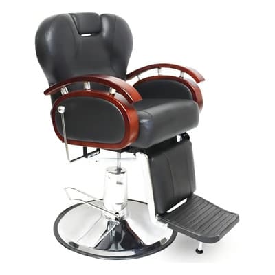 Sillon Barbero Peluqueria Silla Barberia Uso Rudo Madera Color Negro Forma De La Base Redonda Tipo De Respaldo Reclinable - $7,649.60 en Mercado Libre | PrecioMX