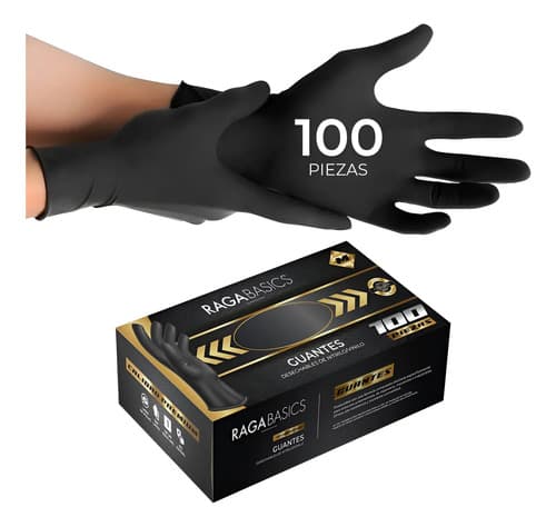 Guantes De Nitrilo Libre De Latex Sin Polvo Azul Negro 100pz - $109.00 en Mercado Libre | PrecioMX