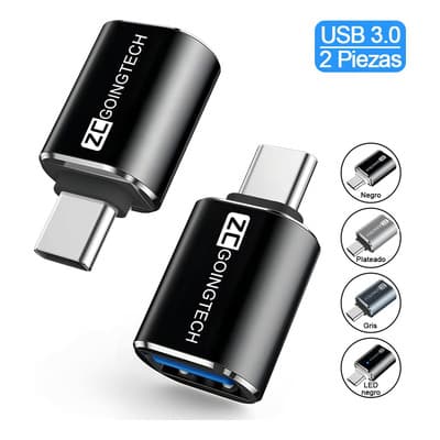 Adaptador Usb Tipo C A Usb 3.0 Negro 5gbps 2 Piezas Zcgoingtech - $45.82 en Mercado Libre | PrecioMX