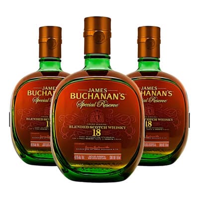 Pack De 3 Whisky 18 Buchanans 750ml - $3,755.00 en Mercado Libre | PrecioMX