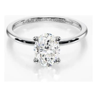 Anillo Compromiso Oro 14k Diamante Oval Igi 1.0 Ct Vvs E Ovalado Blanco 7.5 - $28,000.00 en Mercado Libre | PrecioMX