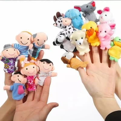 Marionetas De Dedos De Animales Y Miembros De La Familia. - $295.64 en Mercado Libre | PrecioMX