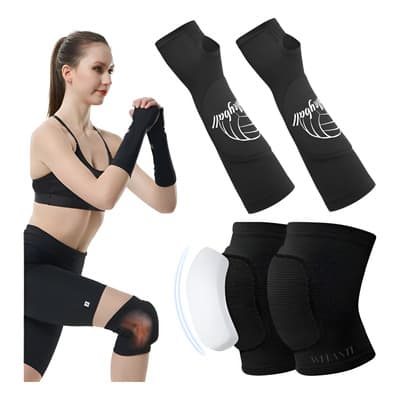 Mangas Para Brazos Y Rodilleras De Voleibol De Nivel Profesi