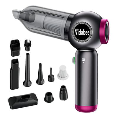 Vidabee Aspiradora de Mano Inalámbrica, 16000Pa Potente Aspiradora Portátil para Auto, Hogar y Oficina, con Batería Recargable y Filtro HEPA, Ideal para Limpieza Rápida y Eficiente