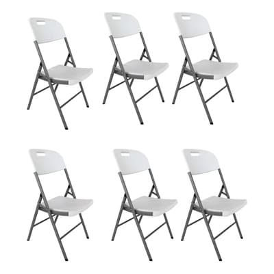 Silla Operativa Plegable 6 Pack Blanco Plástico Reforzado Anticorrosivo - $2,999.00 en Mercado Libre | PrecioMX