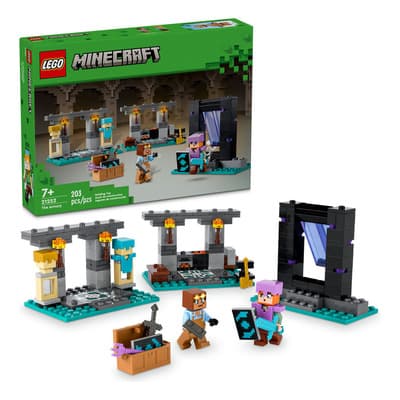 Lego® Minecraft® La Armería 21252; Juguete Para Niños 7+; Contiene Minifiguras De Los Personajes Minecraft® Alex Y El Armero 203 - $376.00 en Mercado Libre | PrecioMX