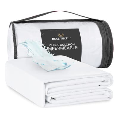 Protector Colchón 100% Impermeable Individual Real Textil Color Blanco - $259.88 en Mercado Libre | PrecioMX