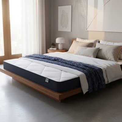 Colchon King Size Basic Confort Espumas Certificadas Color Blanco