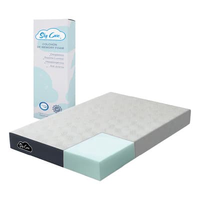 Colchón Matrimonial En Caja Memory Foam 13 Cm Hipoalergénico Color Blanco
