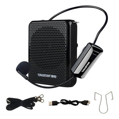 Megáfono de Cintura Takstar E126W Inalámbrico 8W 40m Negro