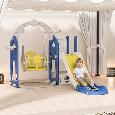 Tobogán De Juguete Combinado-niños Pequeños Tobogan Columpio Tobogán Niño Resbaladilla Tobogán Columpio Canasta Infantil Juego Escalador Interior Telescopioy Interior Exterior Azul Marino - $2,893.94 en Mercado Libre | PrecioMX