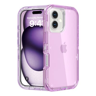 Funda Case De Uso Rudo 360 Para iPhone Transparente Antigolpes Con Marco Frontal 3 En 1 Desarmable Tpu + Pc Engrosamiento Múltiple Para Evitar Caídas Para iPhone 16 Violeta Orilwoya - $98.00 en Mercado Libre | PrecioMX