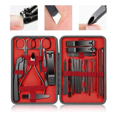 Set De Manicura Pedicura Pies Manos Corta Uñas 24 Piezaskit Para Manicurekit Cortauñascorta Cuticulacortauñaskit Cortaunaslima Para Pieslima Para Pies