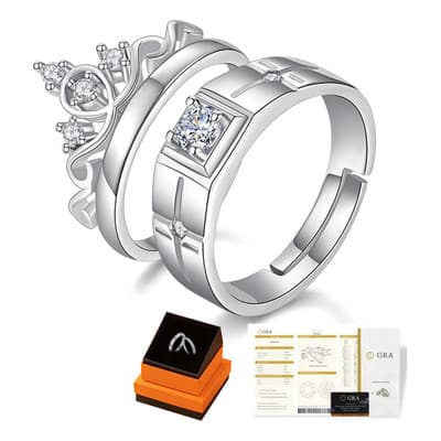 2 Anillos De Pareja Compromiso Promesa Ajustable Plata 925 Plateado - $415.94 en Mercado Libre | PrecioMX