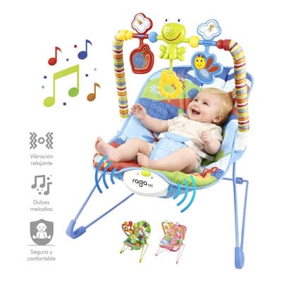 Raganet Cartoon Deluxe Silla Vibradora Mecedora De Bebe Musical Con Juegos Color Azul - $552.90 en Mercado Libre | PrecioMX