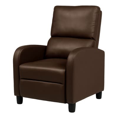 Puff Sillón Reclinable Sofa Individual Reposet Moderno Marrón