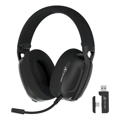 Auriculares Gamer Attack Shark L80 Con Micrófono Desmontable Color Negro