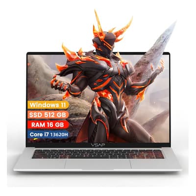 Notebook VSAP 16 Pulgadas Intel Core i7 13620H 16GB 512GB SSD Windows 11 Pro Plateado
