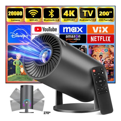 Proyector 4k Profesional 20000lm Android Wifi6 Led Hd 1080p