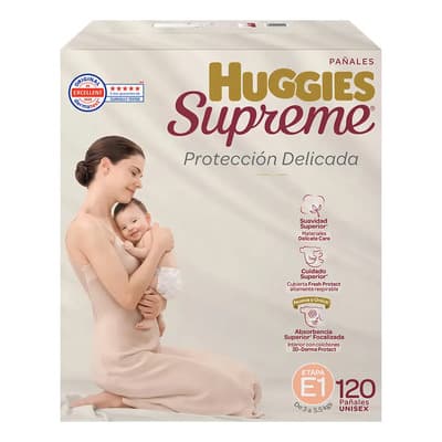 Pañales Huggies Supreme Etapa 1 Unisex 120 Pañales Género Sin Género Pequeño (p) - $828.00 en Mercado Libre | PrecioMX