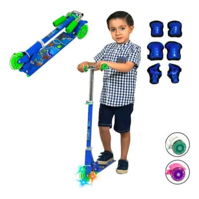 Patín Del Diablo Infantil Para Niños Y Niñas Con Estampado 3 Ruedas Con Luz Led Estable Y Seguro Scooter Resistente Color Azul - $298.00 en Mercado Libre | PrecioMX