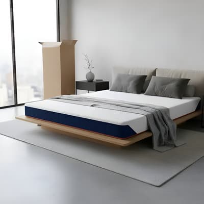 Colchón King Size En Caja Ortopédico Espuma Alta Densidad Drjoohn 18 Cm Blanco