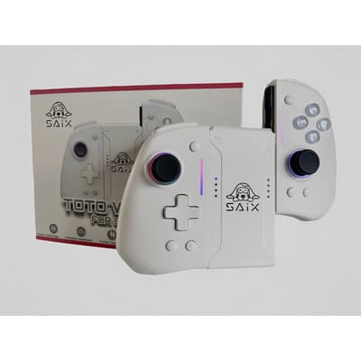 Saix Joypad Toto White Antidrift Turbo Control Para Switch Color Blanco