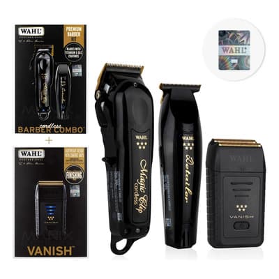 Wahl Barber Combo Inalámbrico Profesional Con Holograma De Autenticidad Kit De Máquinas Para Corte De Cabello Fade Clipper Magic Clip Trimmer Detailer Li + Afeitadora Vanish Ideal Para Barbería Negro - $5,924.25 en Mercado Libre | PrecioMX