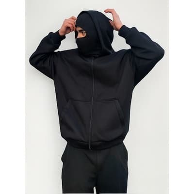 Sudadera Con Capucha Y Cremallera Pasamontañas Con Capucha