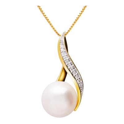 Dije De Oro Amarillo 14k Con Cadena 5pts De Diamante Y Perla Amarillo - $17,847.00 en Mercado Libre | PrecioMX