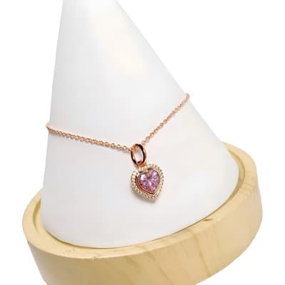 Collar Moments Pandora Corazon Rosa En Baño Oro Rosa Y Kit Zirconia 45 Cm - $299.00 en Mercado Libre | PrecioMX