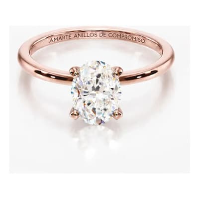 Anillo Compromiso Oro 14k Diamante Oval Igi 1.0 Ct Vvs E Ovalado Rosa 6 - $28,000.00 en Mercado Libre | PrecioMX