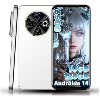 White Shark X16 Blanco Teléfono Octa-core Android 14.0 Dual Sim 10gb + 128GB Battery 6500mah 6.56 pulgadas 21MP Camara Smartphone Smartphone