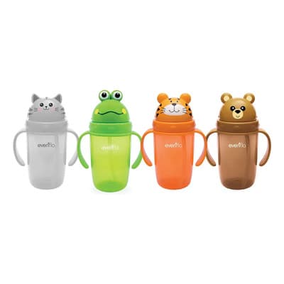 Vaso Entrenador Con Popote Evenflo 325ml - Diseño Variable 1 Pieza Variado Animales - $87.00 en Mercado Libre | PrecioMX