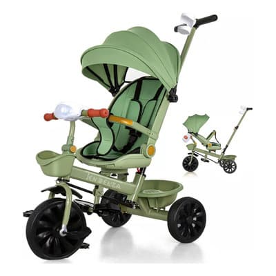 Triciclo Bicicleta Infantil Carriola Bebe Paseo Con Cajuela