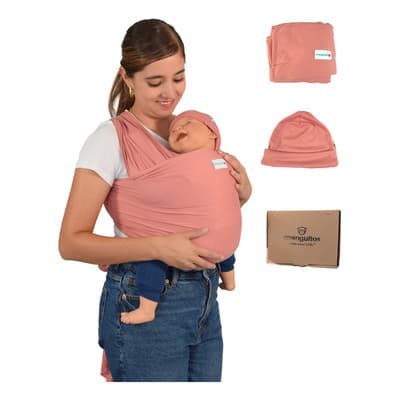 Fular Elástico Portabebé Rebozo Ergonómico Seguro + Gorrito Color Palo De Rosa Talla Unitalla Rosa Pálido - $333.45 en Mercado Libre | PrecioMX