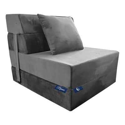 Sofá Cama Colchón Individual, Memory Dream Riposo, Espuma de Alta Densidad, Sillón Puff Plegable con Cojín, Tela Antideslizante, Medidas 60x190x15, 1 Año de Garantía