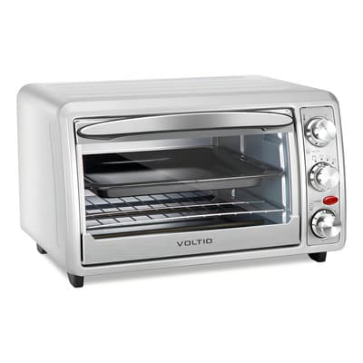 Horno Eléctrico Tostador De Mesa 24 Lt Acero Inoxidable 1500 W Con Temporizador 60 Minutos Bandeja Extraible Voltio