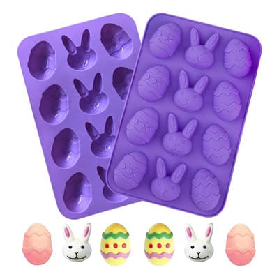 Leawede Molde De Silicona Para Huevos De Pascua Conejo ,moldes Para Chocolate Bienes Pasteles Galletas Velas. Púrpura - $109.15 en Mercado Libre | PrecioMX