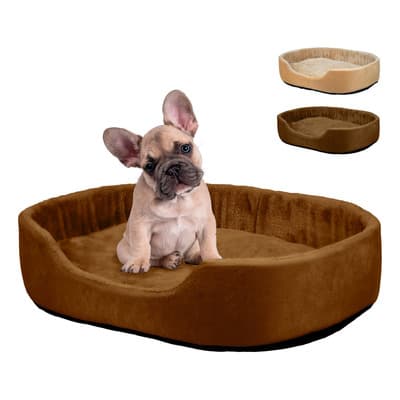 Cama Colchoneta Mediana Para Perro Afelpada Café Antideslizante Cuory Rectangular - $259.00 en Mercado Libre | PrecioMX
