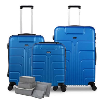 Set De Maletas Rumbo Abs Ultra Resistente Con Tamaños 20 24 Y 28 Ideal Como Equipaje De Mano 55 × 40 Maleta Documentada Y Maleta De Viaje 10 Kg Incluye Bolsas Azul Rayas - $1,842.03 en Mercado Libre | PrecioMX