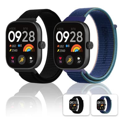 Zcgoingtech 2pzs Correa Tela Nylon Para Redmi Watch 5/4 Y Xiaomi Band 8pro/9pro