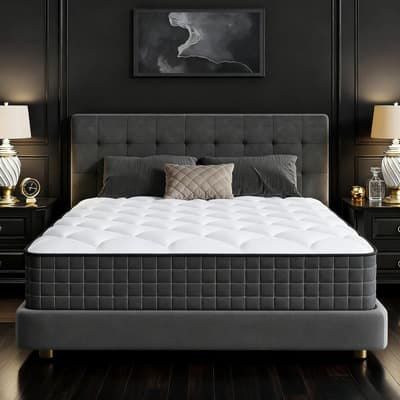 Colchon Matrimonial Híbrido Memory Foam Y Resortes | Soporte Lumbar Ergonómico | Espuma Viscoelástica De Alta Densidad | 135x190 Cm