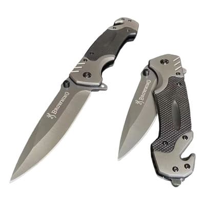 Navaja Táctica Browning Fa46 Titanio Supervivencia Semiautomática