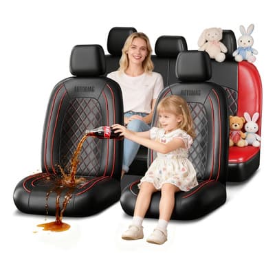 Autodiag® Fundas Asiento Carro Cuero Respirable 5 Car 9 Pcs