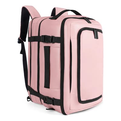 Mochila De Viaje Expandible Impermeable Avión Aprobado 50 L Rosa Rayas - $293.58 en Mercado Libre | PrecioMX