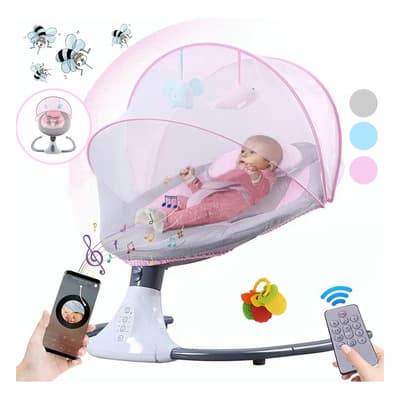 Columpio Mecedora Minicuna Mt Mt-d00523amy Con Mosquitero Color Rosado - $1,274.25 en Mercado Libre | PrecioMX