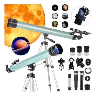Telescopio Astronómico Profesional 70/900mm Refractores Hd Kit,telescopio Para Niños Y Principiantes Refractor... Verde Plateado - $816.14 en Mercado Libre | PrecioMX